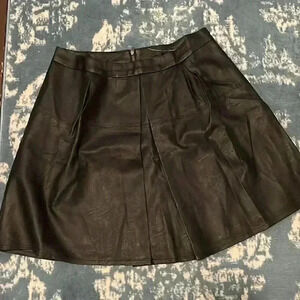 Harvé Bernard Multi texture a-line pleated skirt M NWT